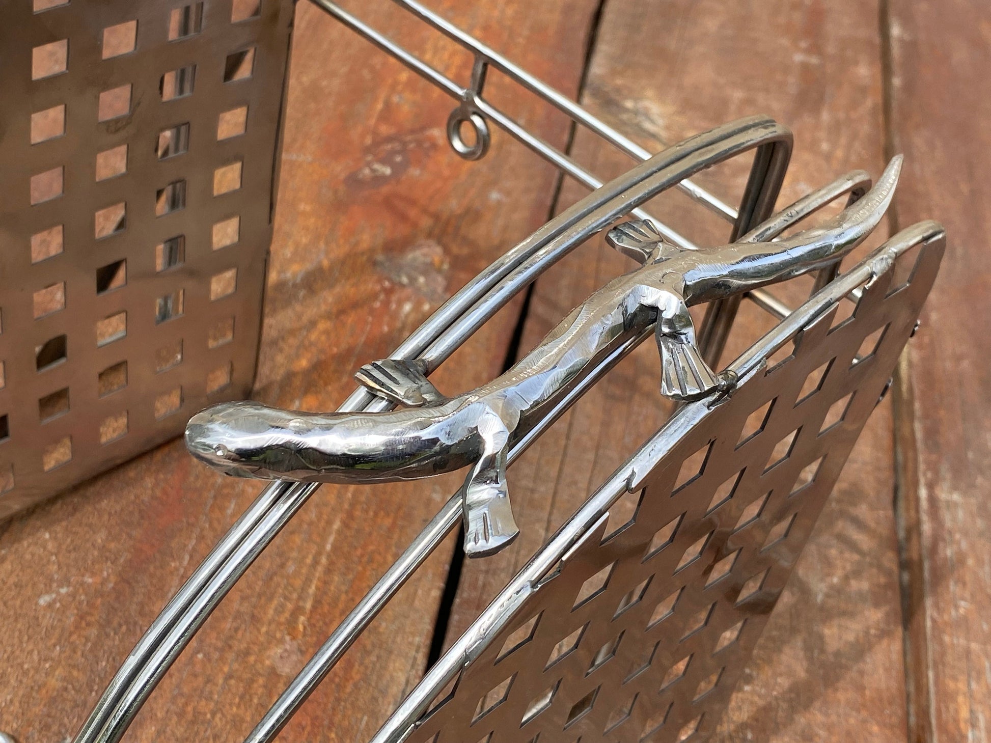 Rack, shelf, bathroom, kitchen, stainless steel, anniversary, birthday, Christmas, Mothers Day, Fathers Day, scorpion, lizard, hanger,holder