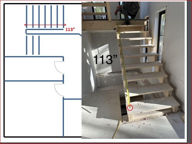 Custom listing for Jessica (Part 2): horizontally and angled railings with total length 619.5" with posts