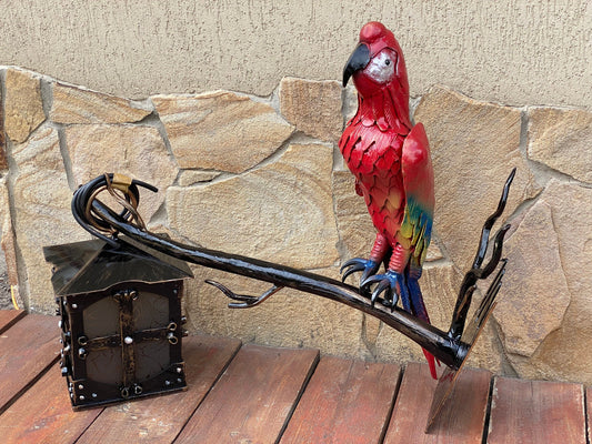 Wall sconce, outdoor sconce, outside sconce, parrot, kids gift, sconce, Christmas, birthday, anniversary, jungle, bird, wedding, engagement