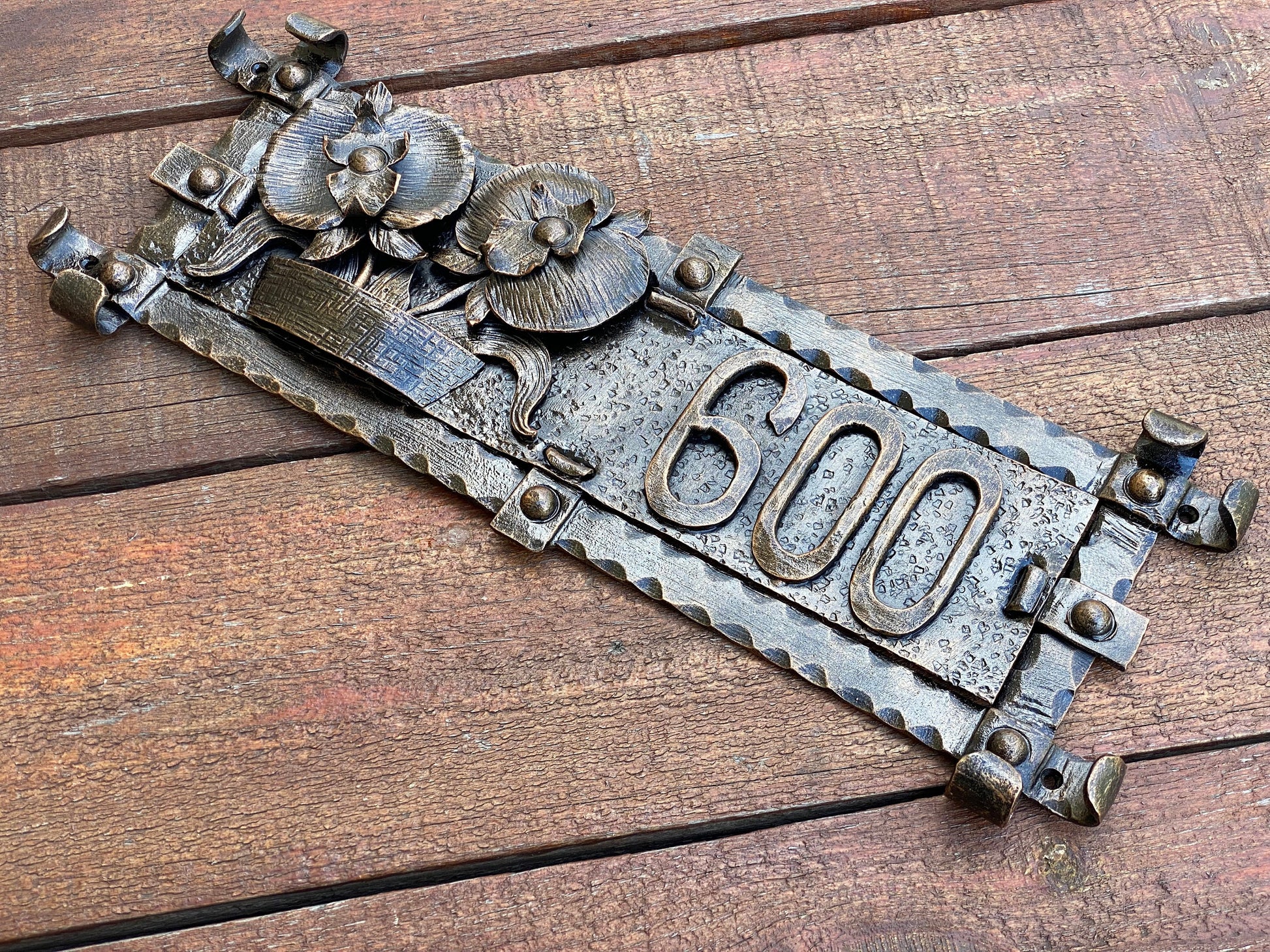 House number plaque, orchid, address sign, house number, address plaque, street name, custom plaque,house number sign,iron gift,flower lover
