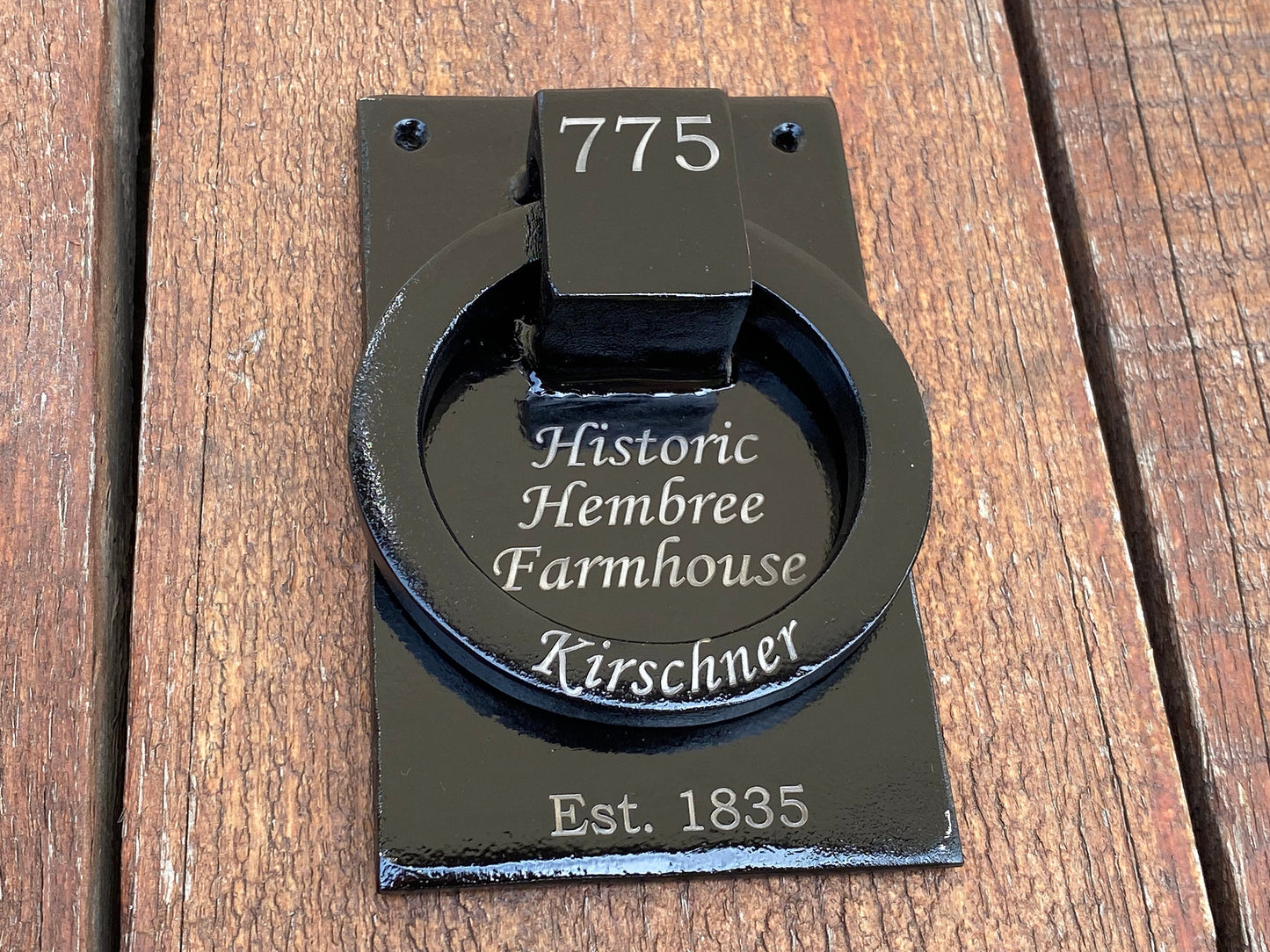 Door knocker, personalized gift, family monogram, door handle, family name, address plaque, street sign, house number, anniversary, birthday