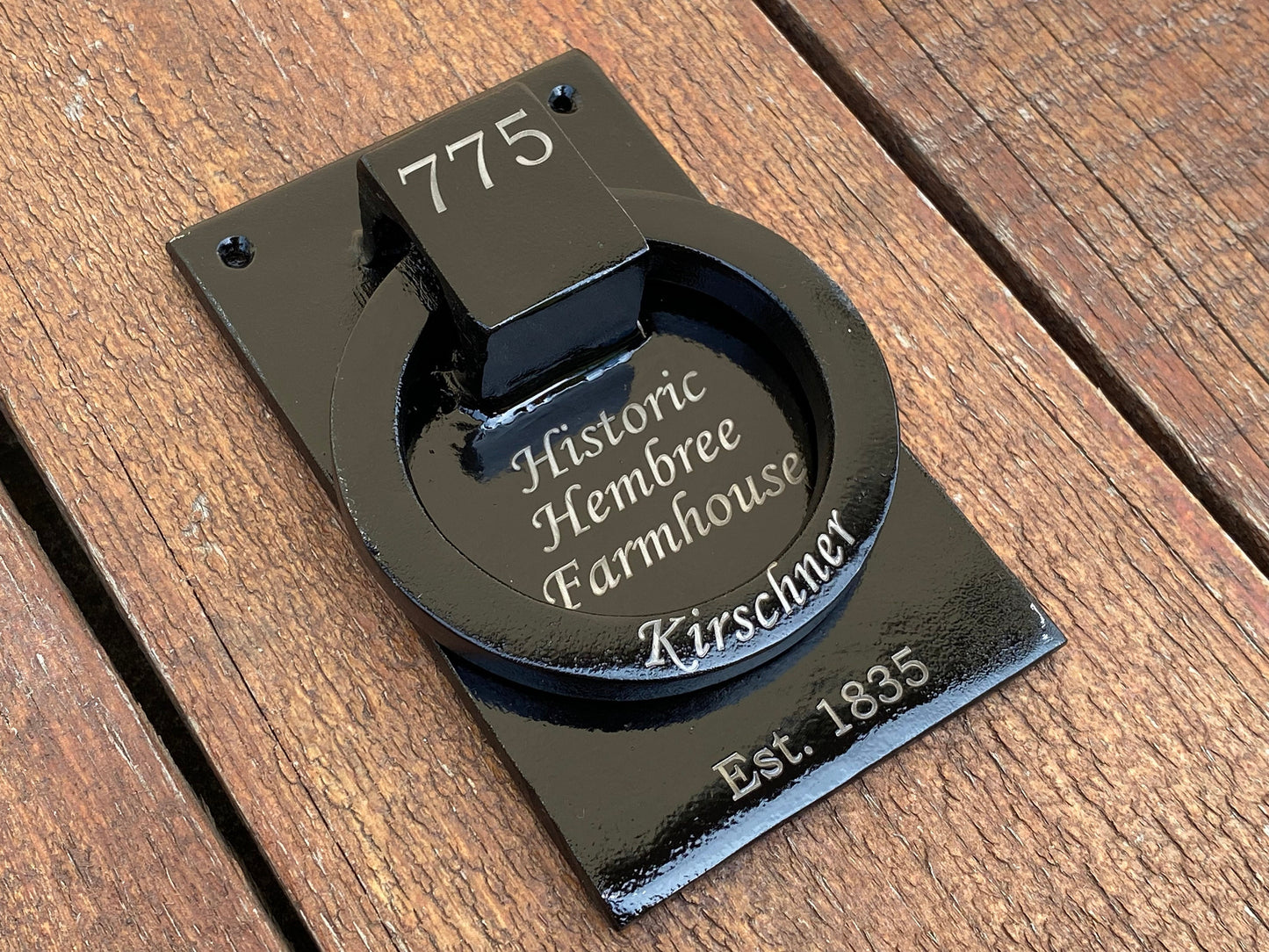 Door knocker, personalized gift, family monogram, door handle, family name, address plaque, street sign, house number, anniversary, birthday