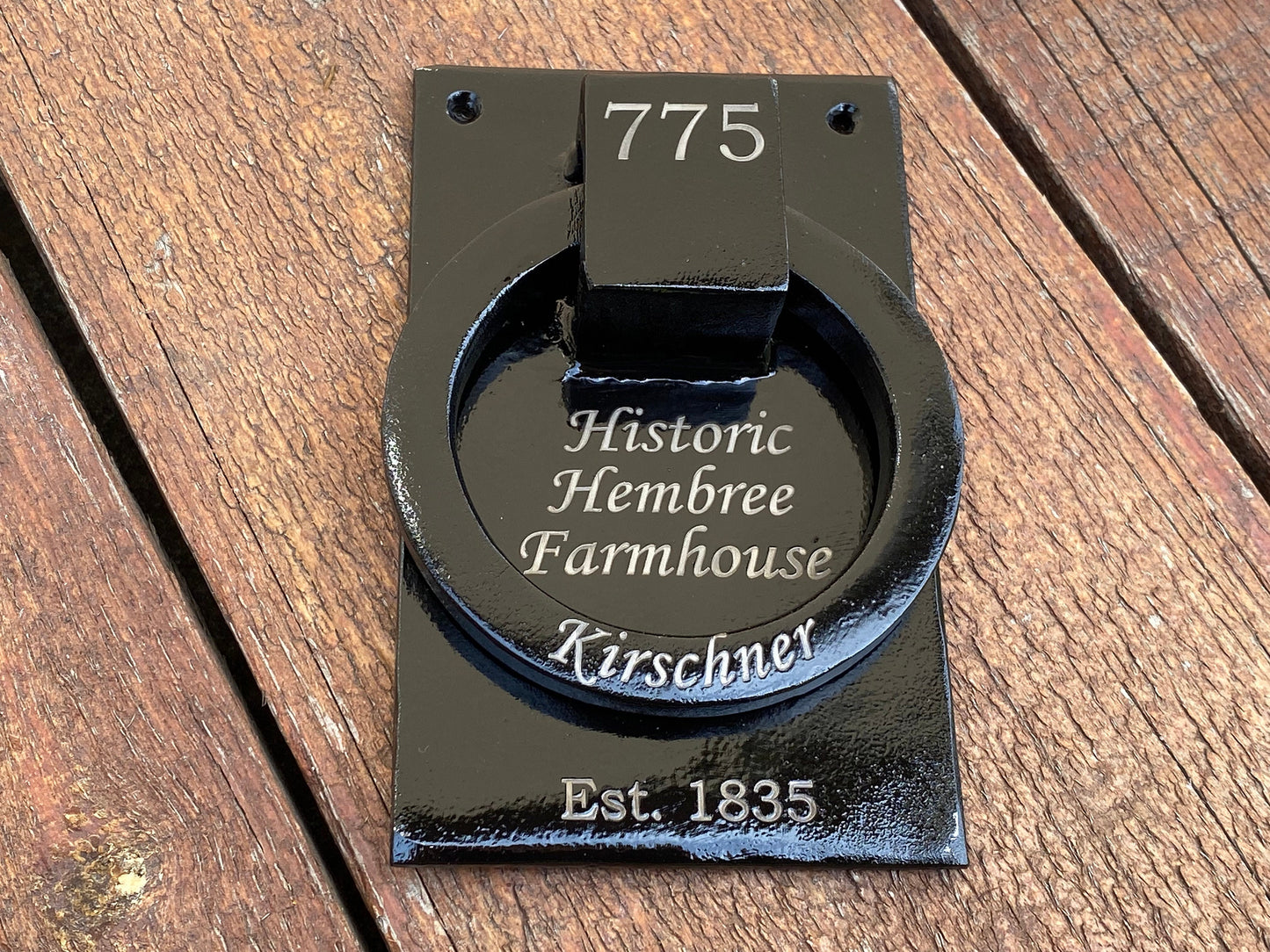 Door knocker, personalized gift, family monogram, door handle, family name, address plaque, street sign, house number, anniversary, birthday