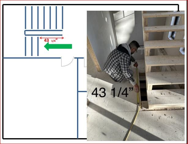 Custom listing for Jessica (Part 2): horizontally and angled railings with total length 619.5" with posts