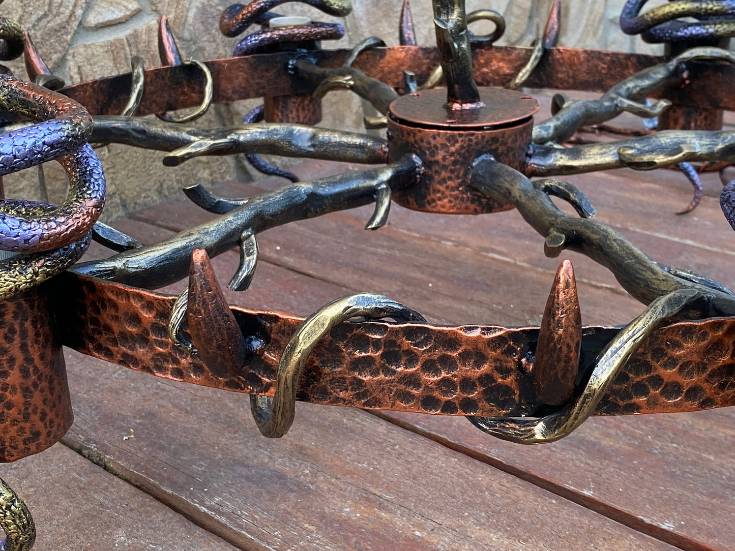 Chandelier, ceiling lamp, medieval, wall sconce, castle, sconce, snake, renovation, Christmas, anniversary, birthday, Middle Ages, viking