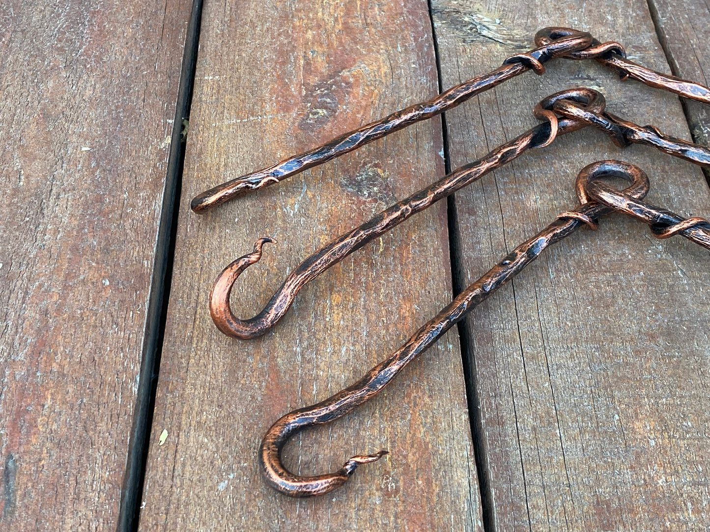 Hooks, ceiling hook, hand hammered, hook bar, hardware, medieval, Christmas, birthday, anniversary, gift for dad, flower pot, bracket