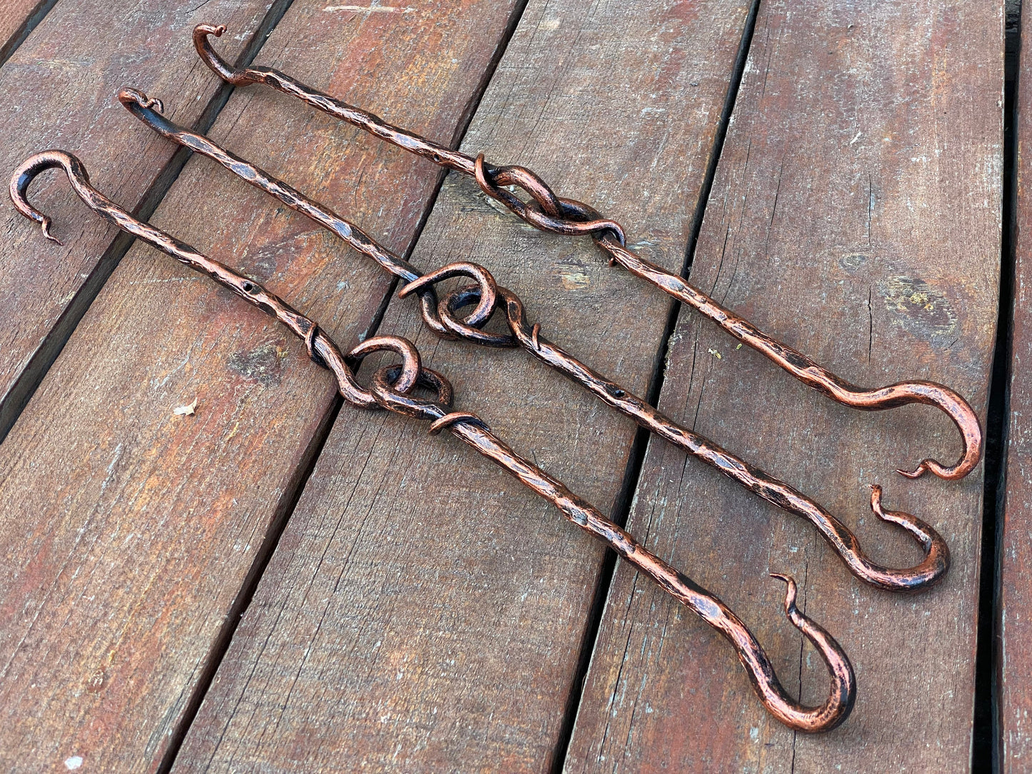Hooks, ceiling hook, hand hammered, hook bar, hardware, medieval, Christmas, birthday, anniversary, gift for dad, flower pot, bracket