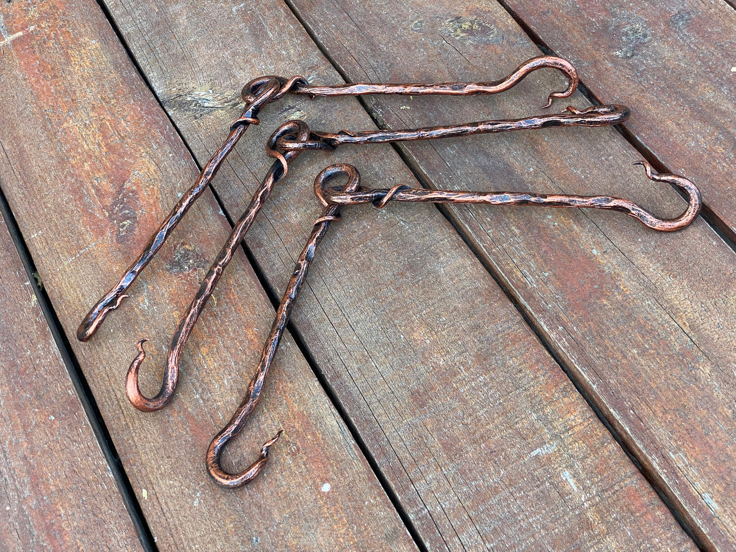 Hooks, ceiling hook, hand hammered, hook bar, hardware, medieval, Christmas, birthday, anniversary, gift for dad, flower pot, bracket