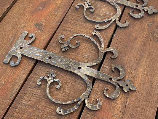 Hinges, medieval, house project, building, renovation, shutters, rustic hinge, gate hinges, strap hinges,door decor,antique hinges,Christmas