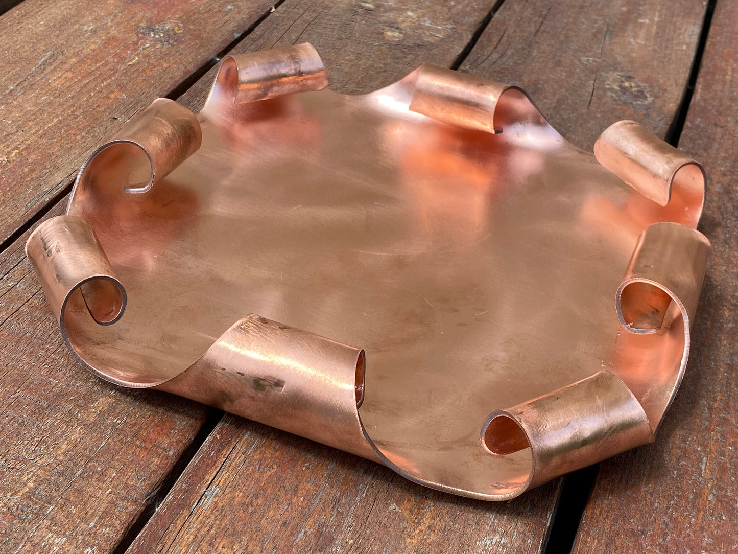Copper tray, 7th anniversary, copper plate, copper gift, tray, plate, bowl, copper anniversary, copper bowl, Christmas, anniversary,birthday