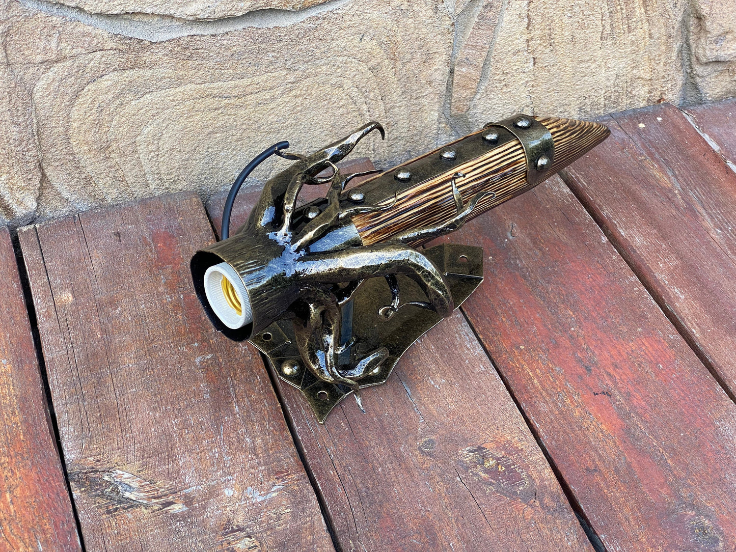 Wall sconce, root, lantern, medieval, forest, sconce, torch, castle, medieval light, Christmas, birthday, anniversary, renovation, lighting