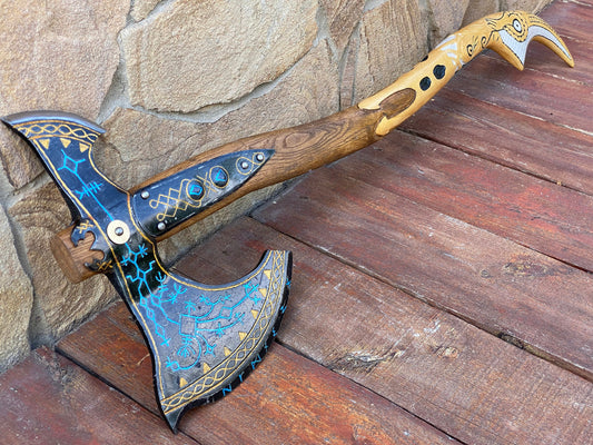 Kratos axe, Kratos, God of War, cosplay axe, cosplay, gamer gift, video game, viking axe, runic axe, Father, birthday,Christmas,anniversary