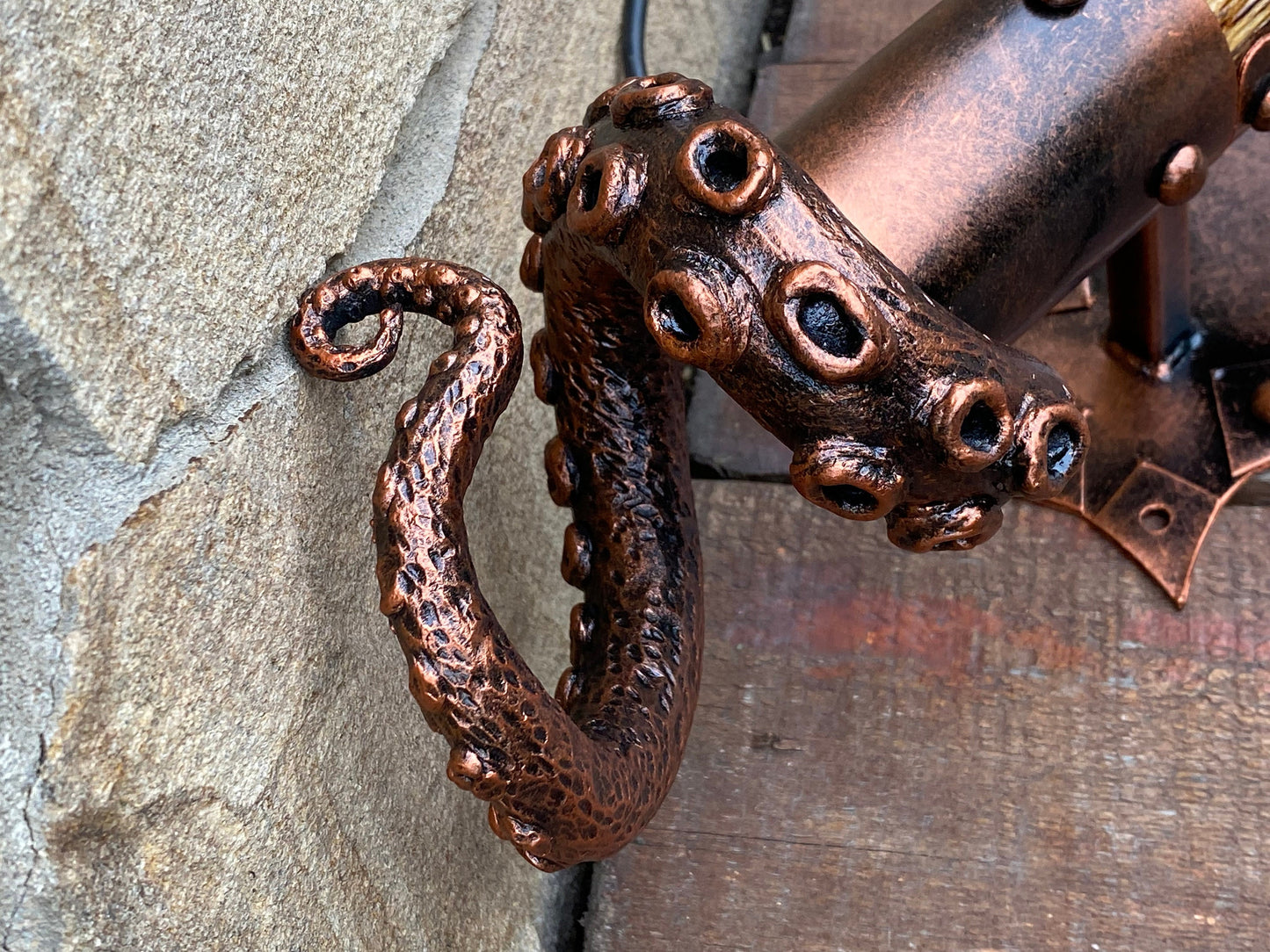 Wall sconce, tentacle, octopus, ocean theme, wedding, coastal decor, medieval, sconce, torch, castle, Christmas, birthday, anniversary, lamp