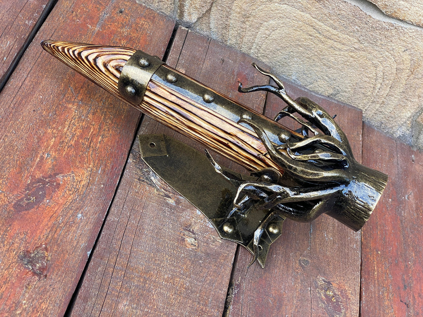 Wall sconce, root, lantern, medieval, forest, sconce, torch, castle, medieval light, Christmas, birthday, anniversary, renovation, lighting