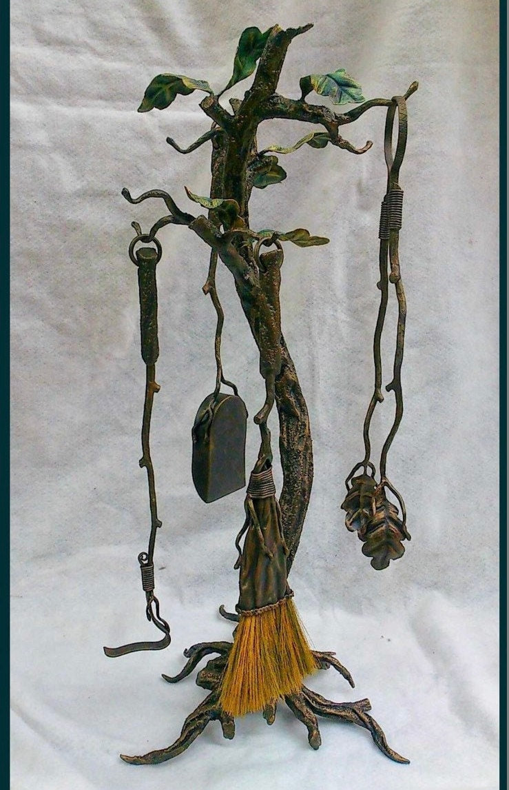 Fireplace tool set, fireplace tools, fireplace, fire poker, Christmas, anniversary, birthday, gift for dad, forest decor, renovation,pension