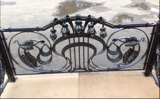 Stair railing, floral decor, balcony, firelace screen, railing, garden, yard, handrail, wedding, terrace, Christmas, birthday, banister