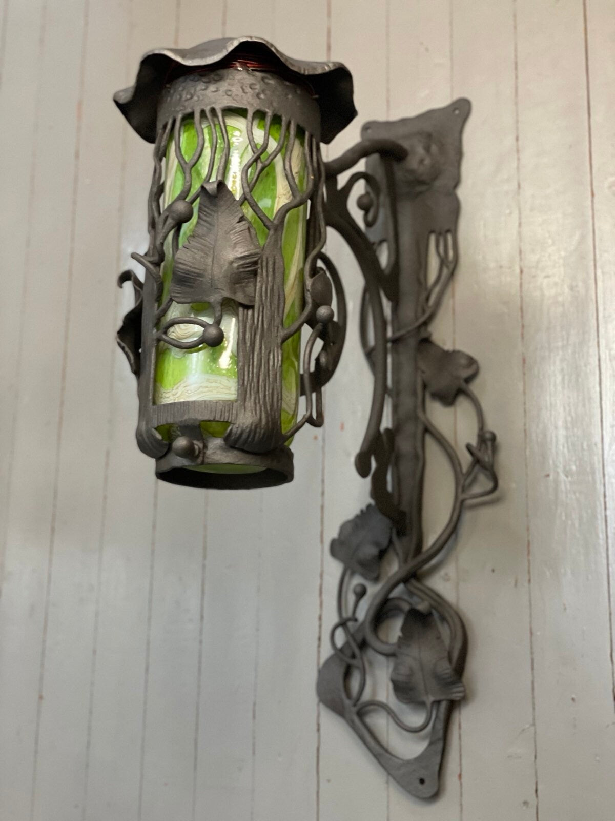 Sconce, lamp, lantern, renovation, Mothers Day, birthday, anniversary, porch, ForgedCommodities, blacksmith, hand forged, wow gift, medieval