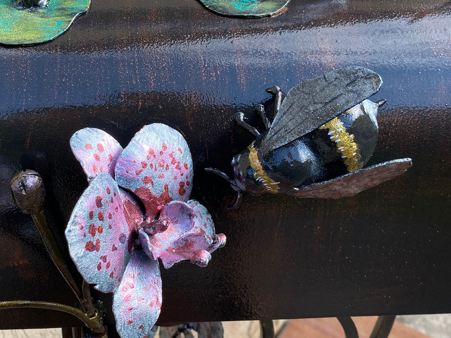 Mailbox, mail box, Hawaii, donkey, orchid, house number sign, house numbers, birthday, Christmas, anniversary, renovation, floral decor