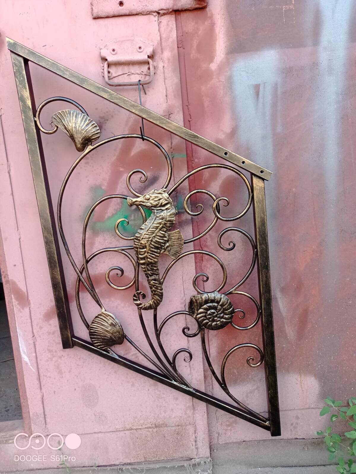 Stair railing, ocean theme, balcony, wedding, railing, handrail, bridemaid, groomsmen, bride, renovation, porch, terrace, seahorse,sea theme