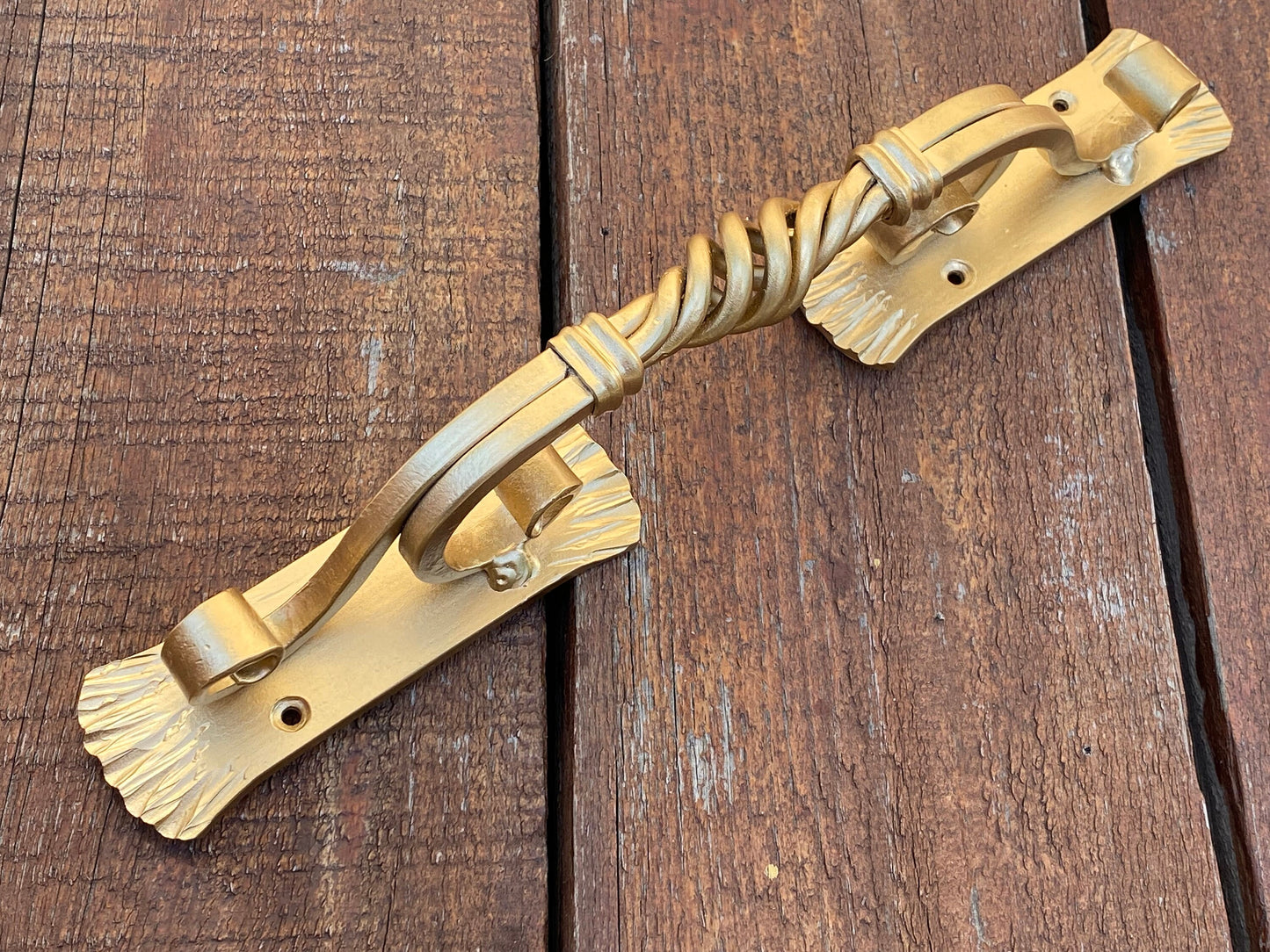 Barn door handle, door handle, gold decor, door pull, wicket, renovation, medieval, door, Christmas, anniversary, birthday, vintage, antique
