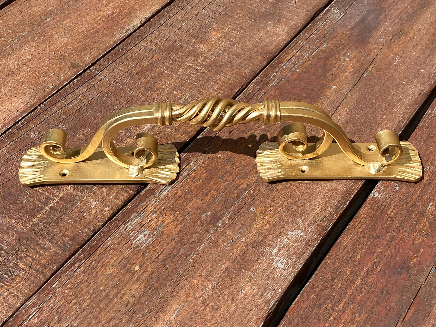Barn door handle, door handle, gold decor, door pull, wicket, renovation, medieval, door, Christmas, anniversary, birthday, vintage, antique