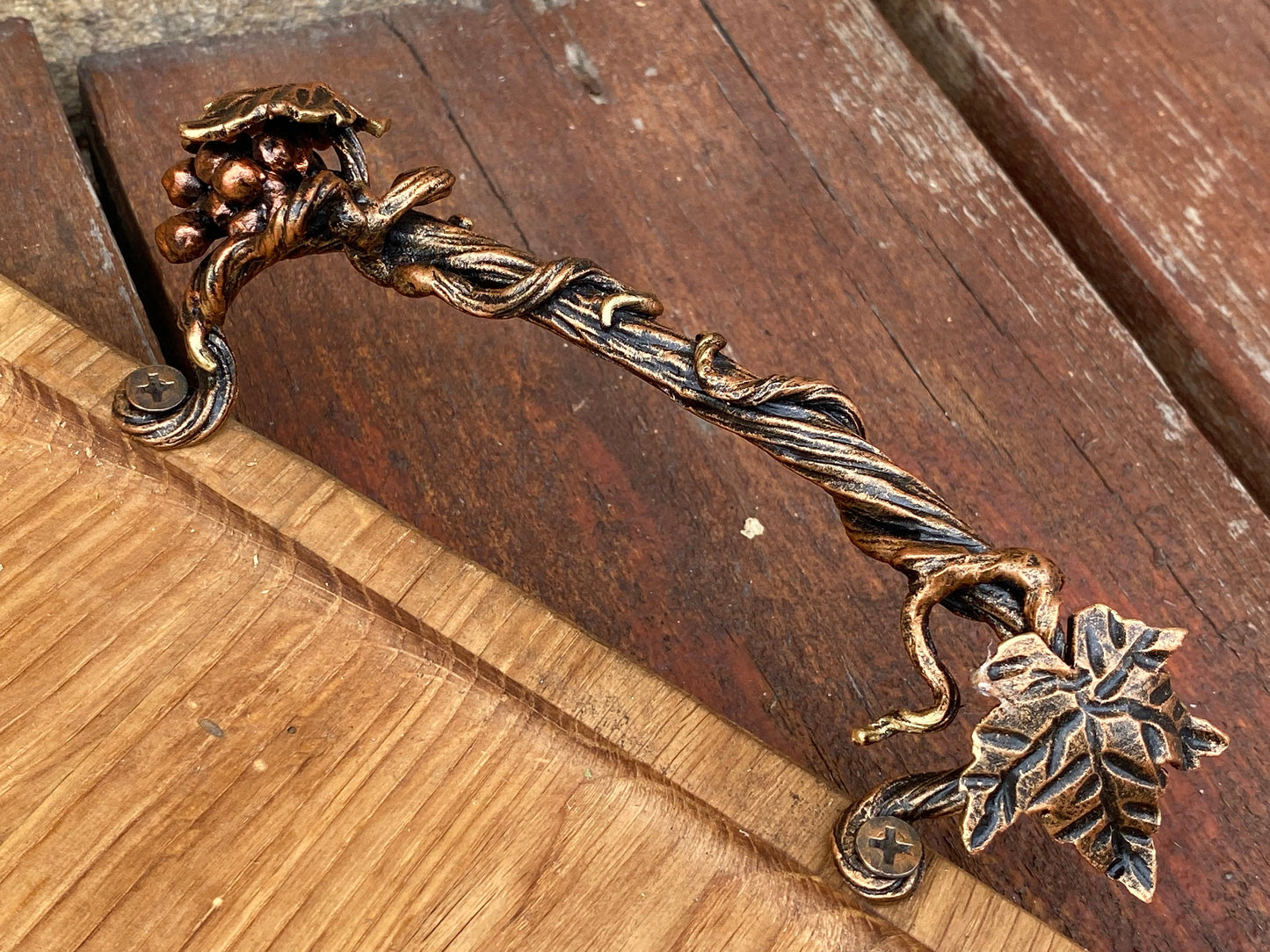 Drawer pull, drawer handle, chest of drawers, drawer knob, drawer, grapes, grapevine, cabinet knob, cabinet pull, Thanksgiving, Christmas