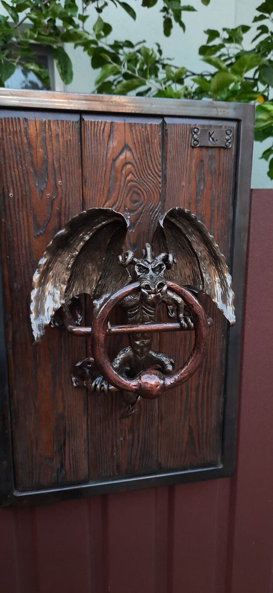 Door knocker, dragon, medieval, door pull, door handle, door, wicket, barn, birthday, anniversary, Christmas, Middle Ages, castle, viking