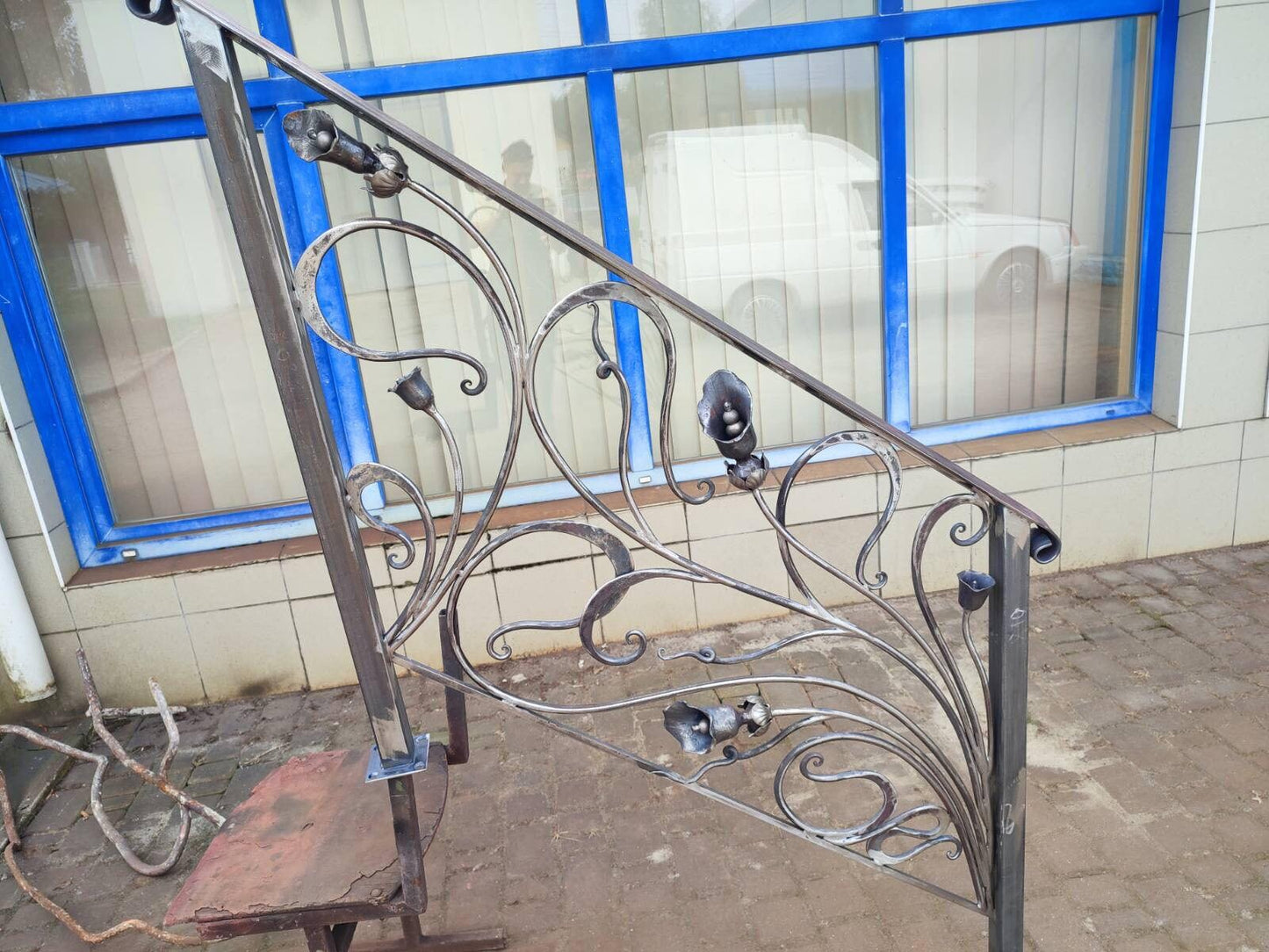 Stair railing, staircase, flower, garden, balcony railing, railing, handrail, groomsman, anniversary, terrace, Christmas, renovation,wedding