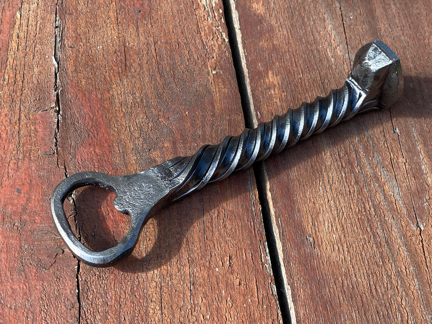 Iron anniversary, railroad spike, bottle opener, industrial, beer bottle opener, birthday, anniversary, daddy, wedding, groomsmen, corkscrew
