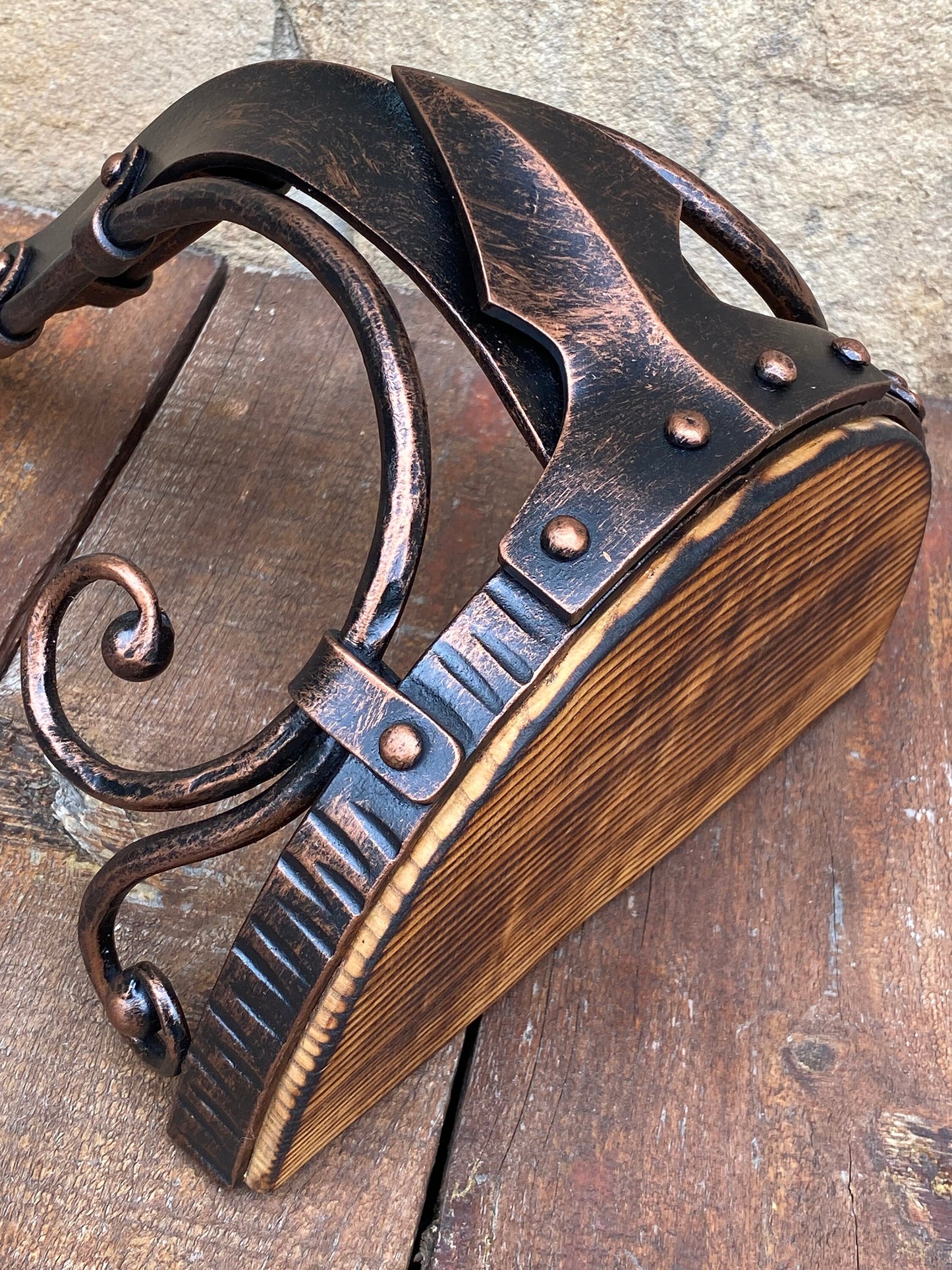 Flower pot holder, book stand, key holder, lamp stand, hook, wall sconce, medieval, shelf, rack, birthday, anniversary, viking, midcentury