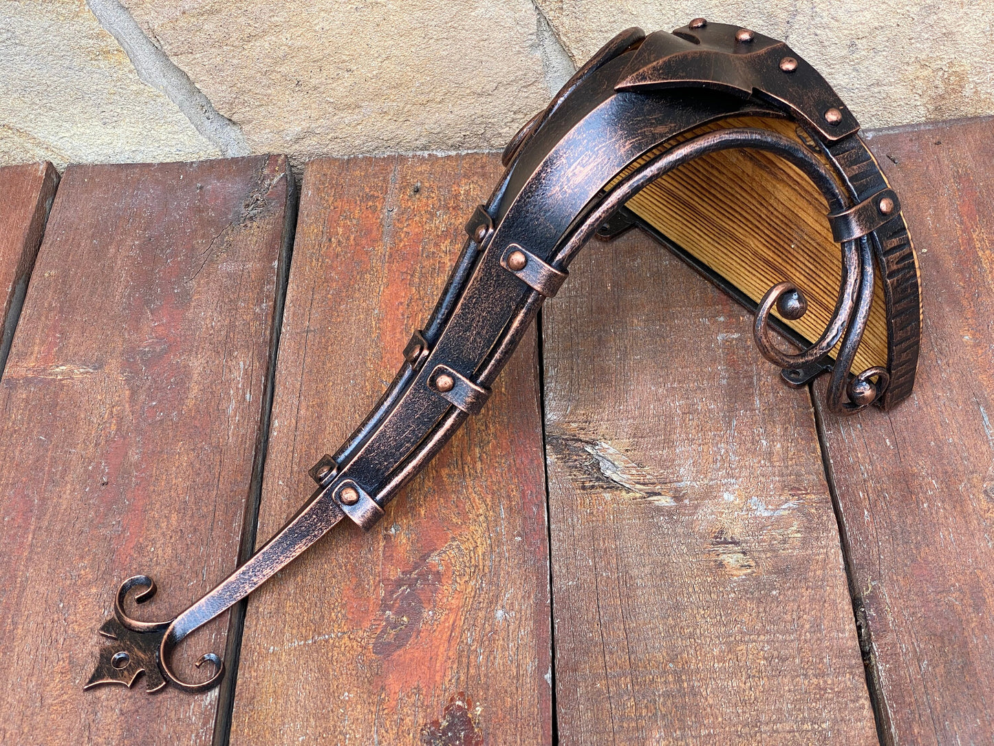 Flower pot holder, book stand, key holder, lamp stand, hook, wall sconce, medieval, shelf, rack, birthday, anniversary, viking, midcentury