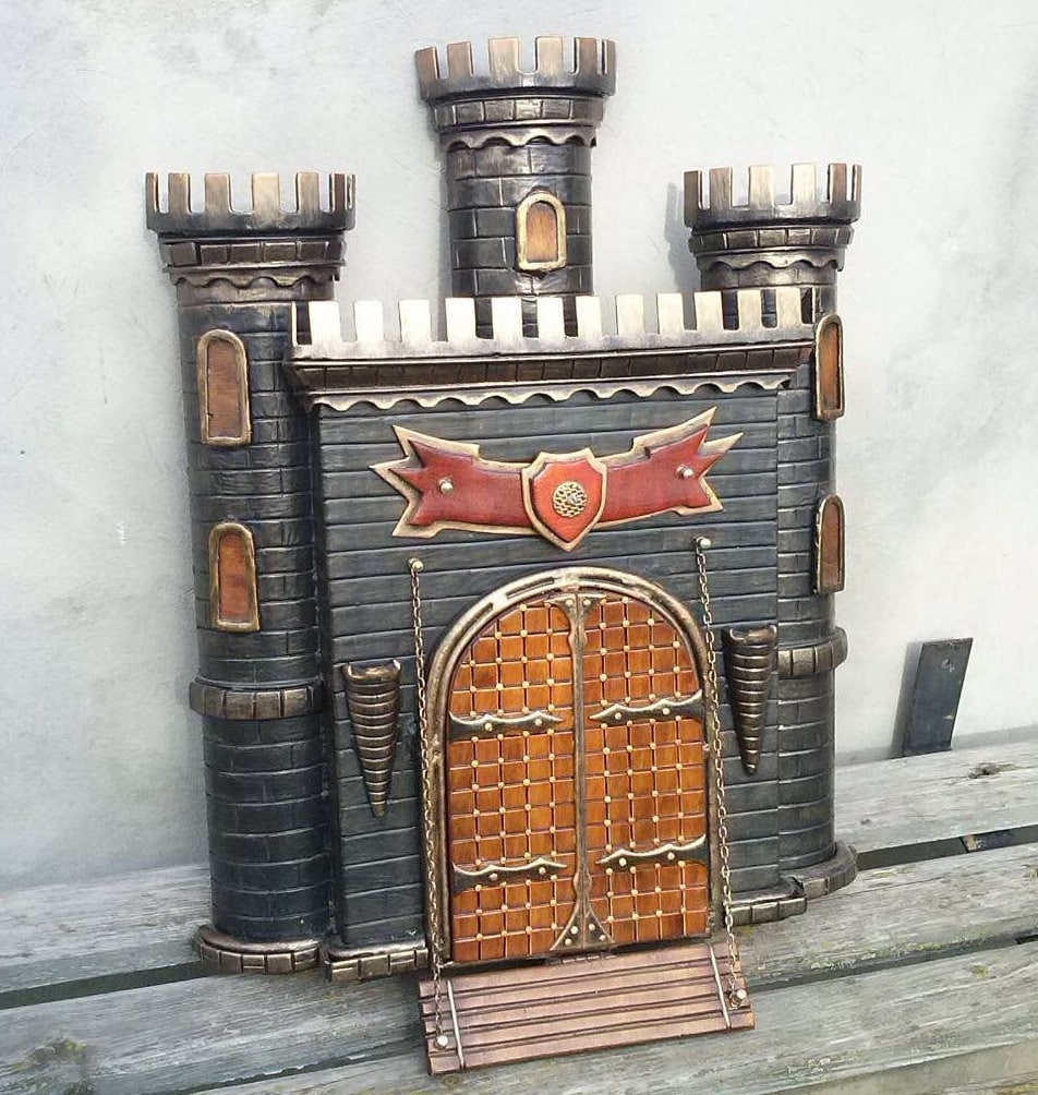 Mailbox, fortress, mail box, medieval, castle, viking, knight, midcentury, artifact, birthday, anniversary, Christmas, wedding, postman