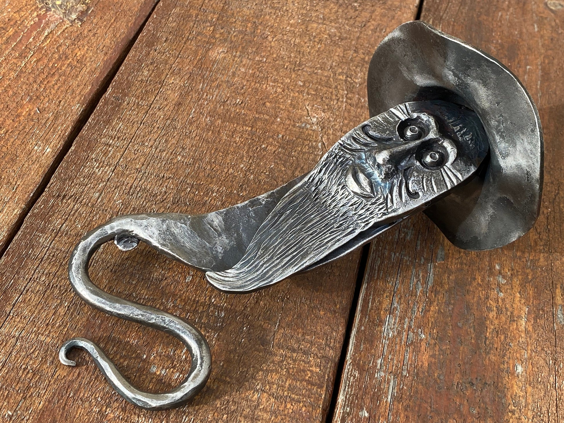 Bottle opener, corkscrew, iron gift, 6th anniversary, steel gift, 11th anniversary, beer lover, beer bottle opener, barware, barman,birthday