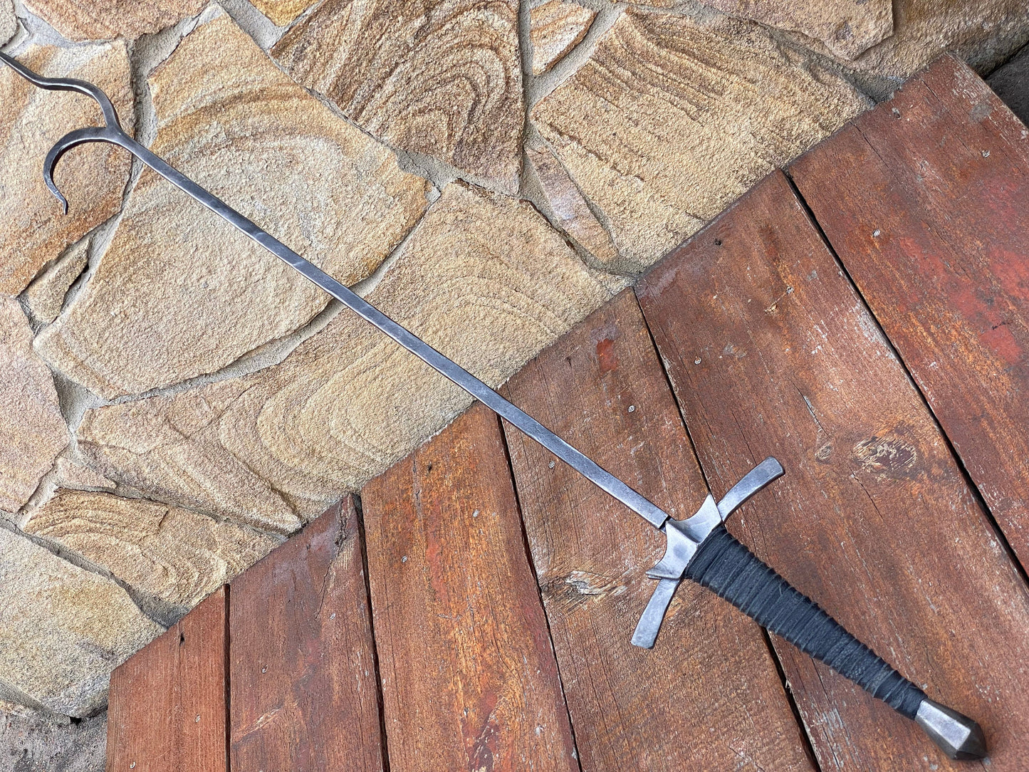 Sword fire poker, sword, fire poker, 6th anniversary, iron anniversary, Christmas, birthday, anniversary, 11th anniversary, BBQ, fireplace