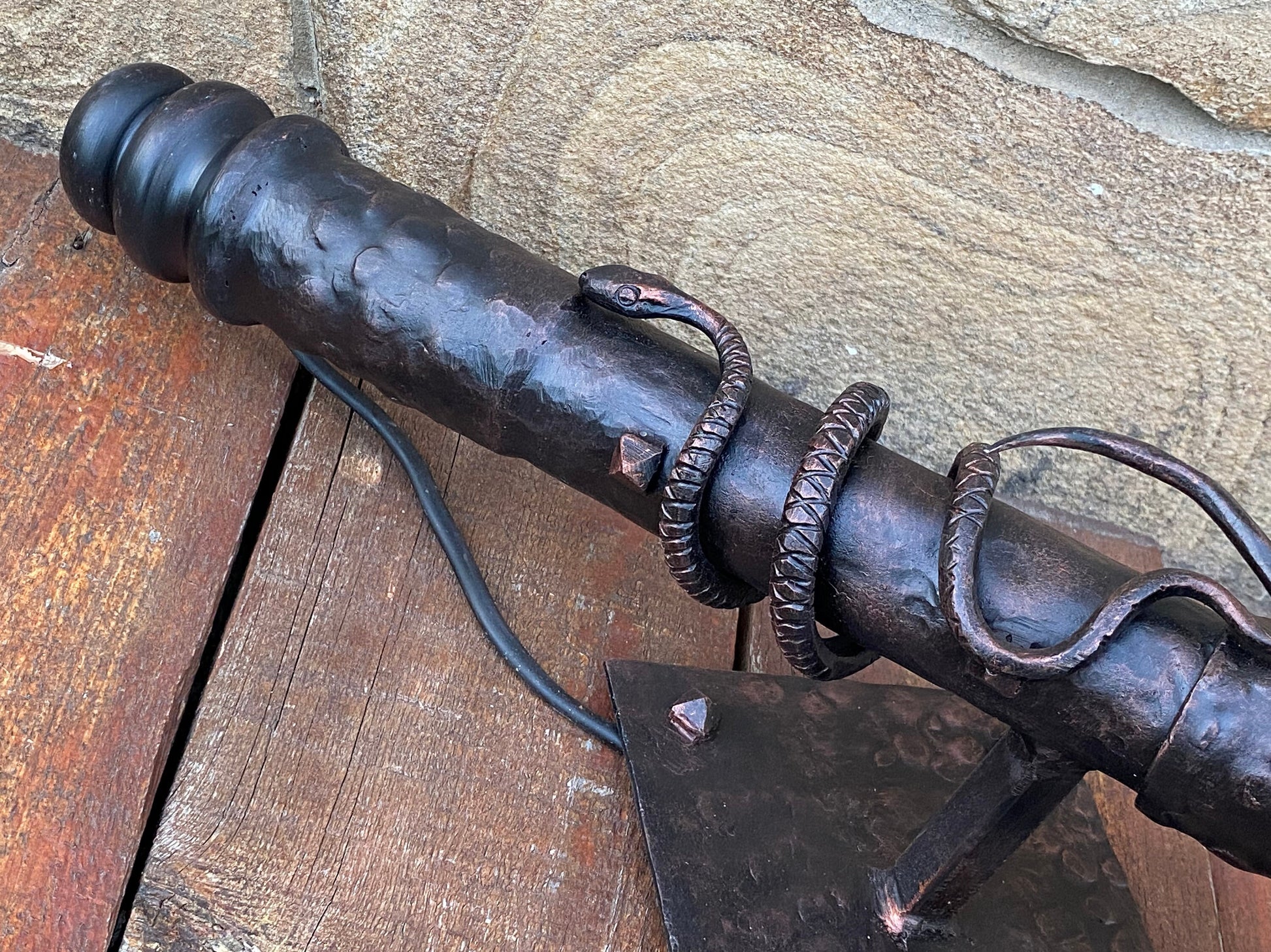 Wall lamp, wall sconce, medieval, torch, viking, rustic, farmhouse, renovation, porch, castle, Middle Ages, Christmas, anniversary, birthday