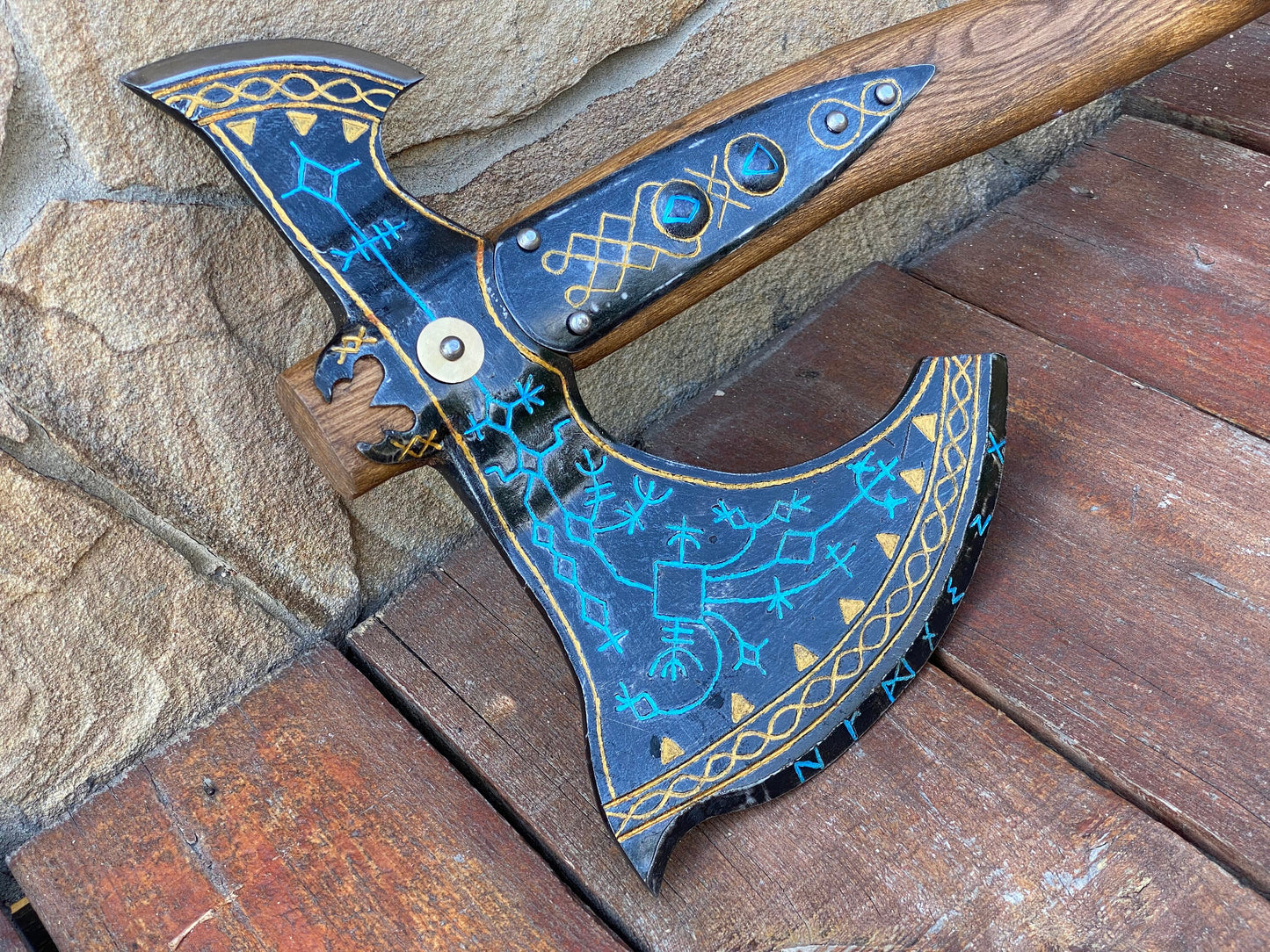 Kratos axe, Kratos, God of War, cosplay axe, cosplay, gamer gift, video game, viking axe, runic axe, Father, birthday,Christmas,anniversary