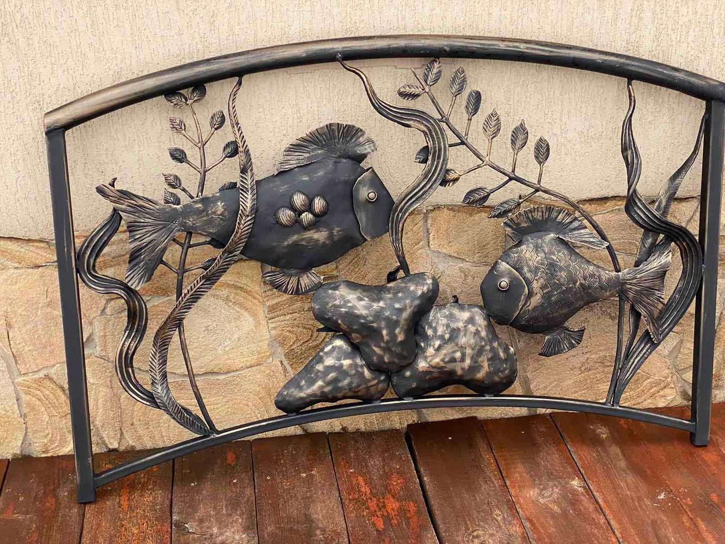 Balcony railing, fireplace screen, garden, stair railing, railing, terrace, renovation, balcony, Christmas, fish decor, ocean, beach decor