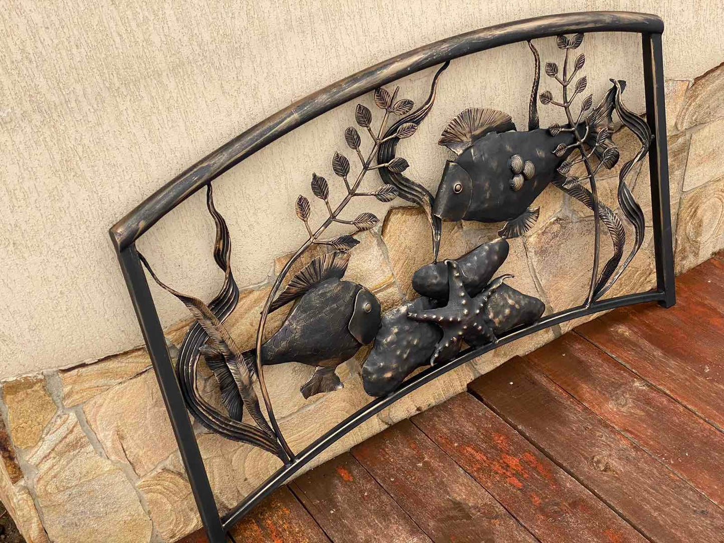 Balcony railing, fireplace screen, garden, stair railing, railing, terrace, renovation, balcony, Christmas, fish decor, ocean, beach decor