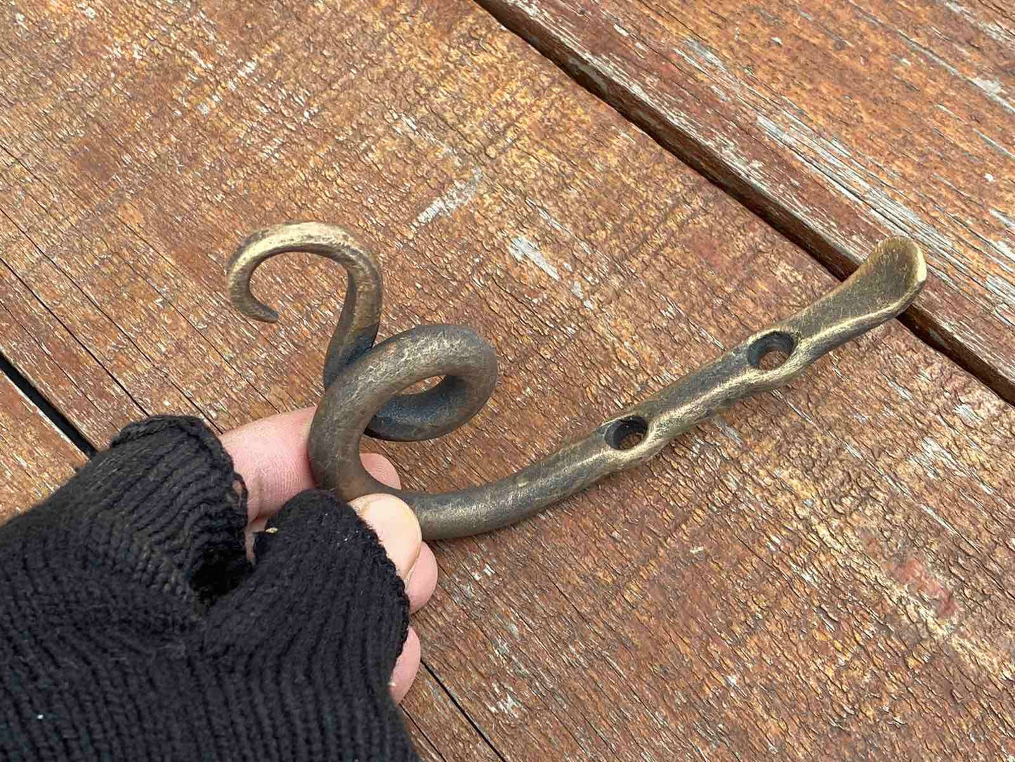 Hook, wall hook, key hook, blacksmith, hand forged, plant pot hook, basket hook, key holder, bathroom, hardware, garden, kitchen,dads gift