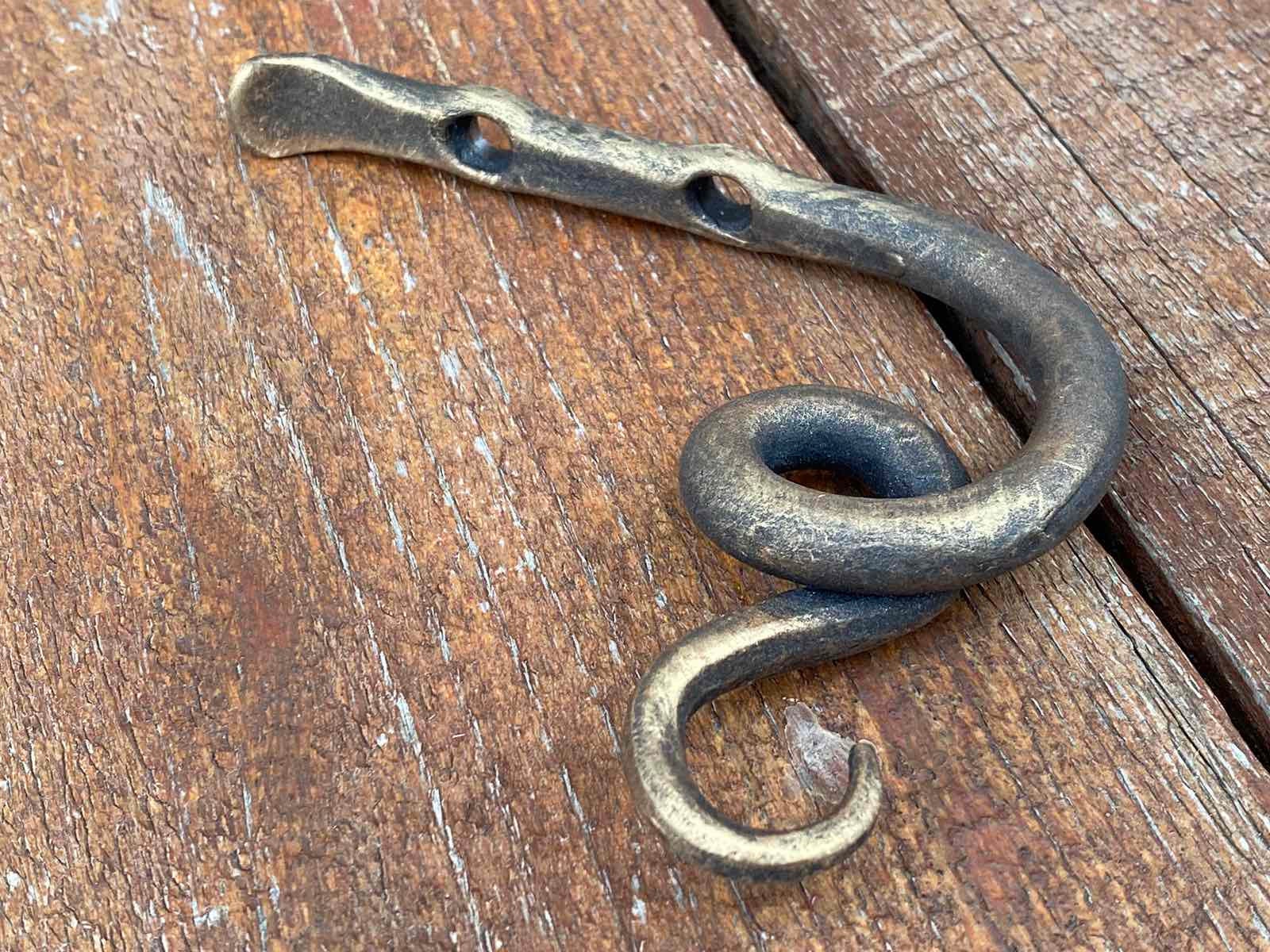 Hook, wall hook, key hook, blacksmith, hand forged, plant pot hook, basket hook, key holder, bathroom, hardware, garden, kitchen,dads gift