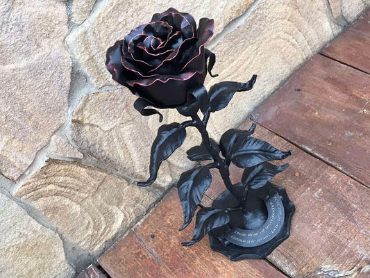 6th anniversary, personalized gift, rose, iron gift, iron anniversary, garden, birthday, flower pot, wedding, anniversary, Christmas, mom