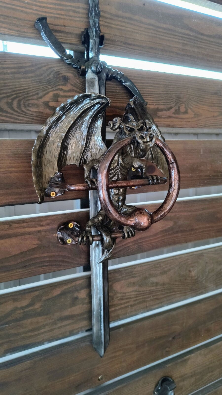 Door knocker, medieval, dragon, door pull, door handle, birthday, anniversary, Christmas, castle, viking, hinges, door hardware, Halloween