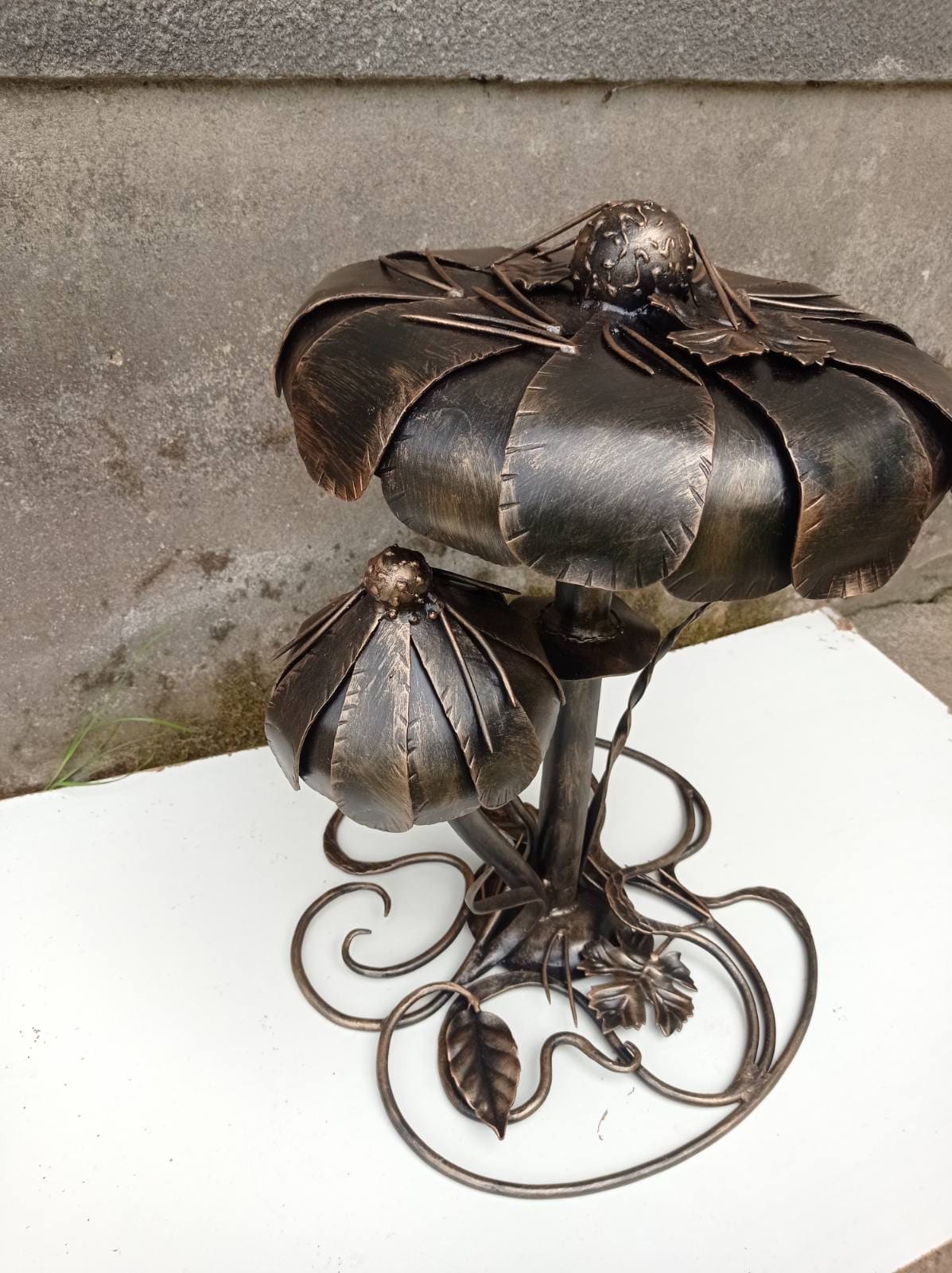 Garden lantern, garden light, garden, sconce, iron gift, sconce lantern, 6th anniversary, mushroom, table lamp, birthday, Christmas, yard