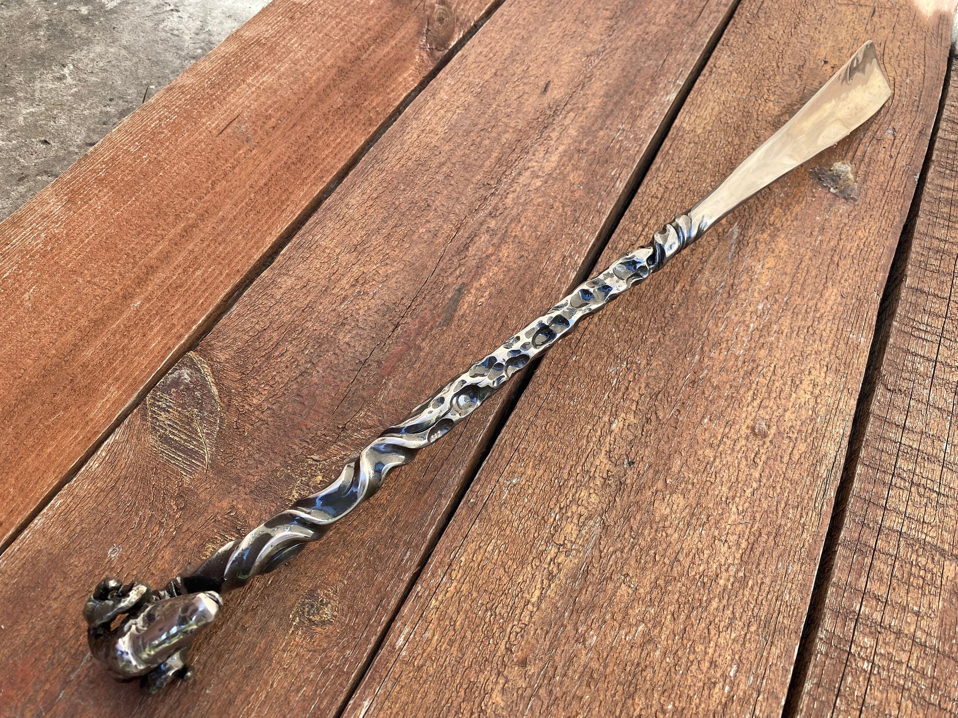 Shoehorn, shoe horn, ram, Christmas, birthday, animal, anniversary, fire poker, insole, iron gift, steel gift, fireplace, wedding, shoes