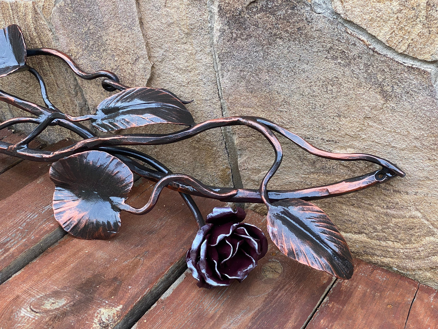 Rose, flower, gift for mom, Mothers Day, farmhouse, rustic, autumn, wreath, Thanksgiving, Christmas, birthday, iron gift, retirement gift