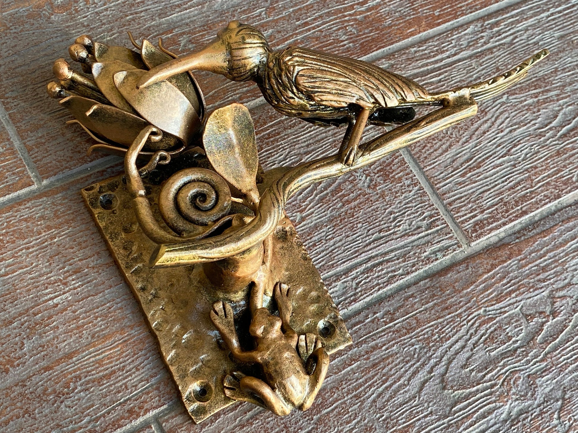 Door handle, barn door, bird, frog, snail, door pull, hinges, gate, wicket, zoo, kids room, forest,birthday,renovation,Christmas,anniversary