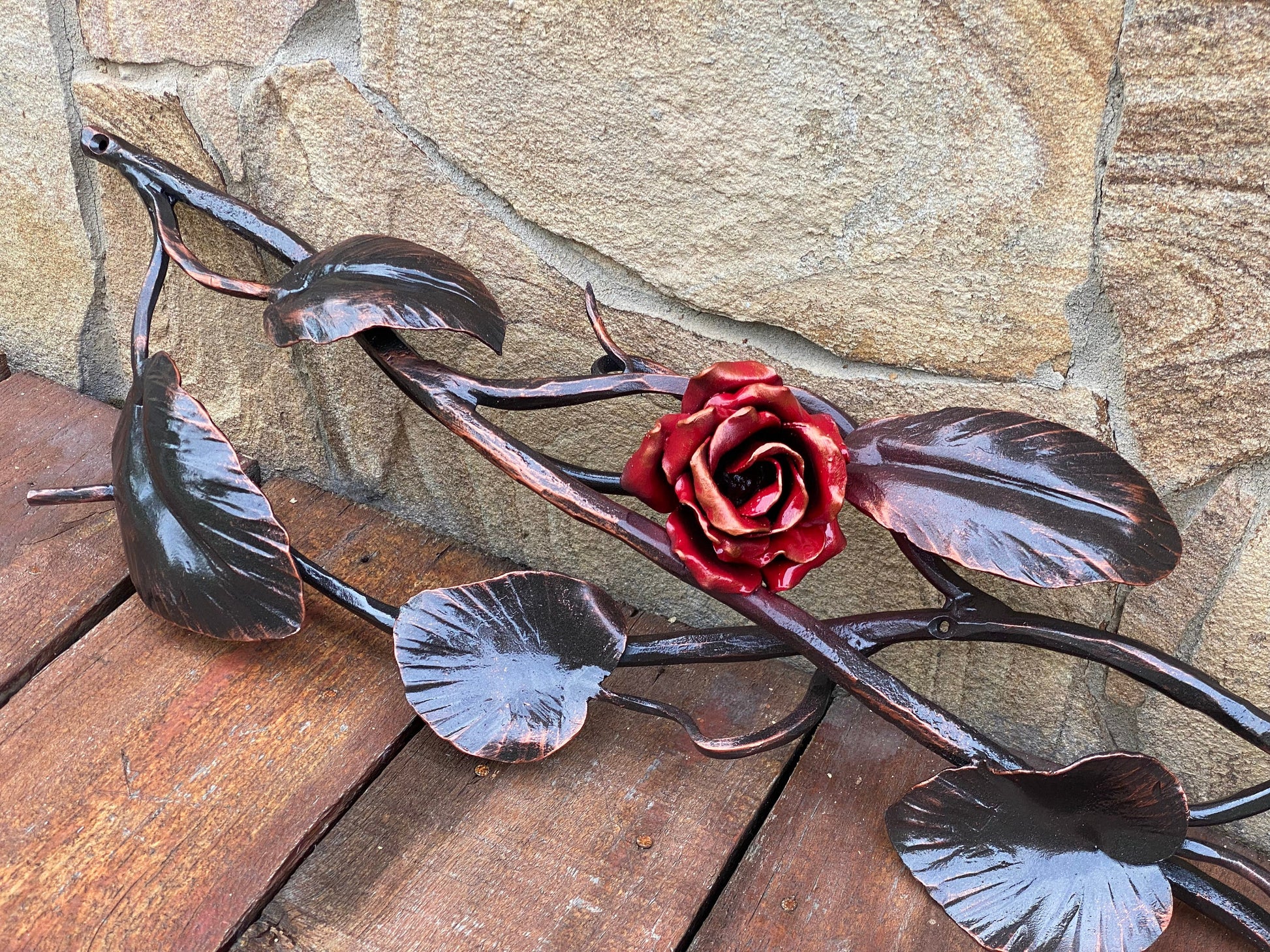 Rose, flower, gift for mom, Mothers Day, farmhouse, rustic, autumn, wreath, Thanksgiving, Christmas, birthday, iron gift, retirement gift