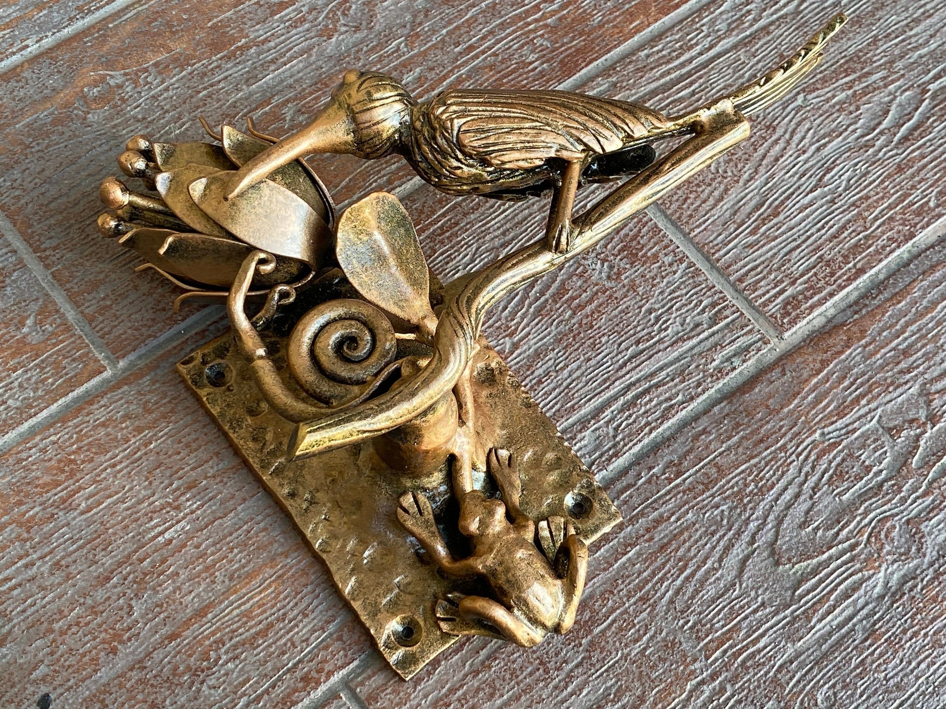 Door handle, barn door, bird, frog, snail, door pull, hinges, gate, wicket, zoo, kids room, forest,birthday,renovation,Christmas,anniversary