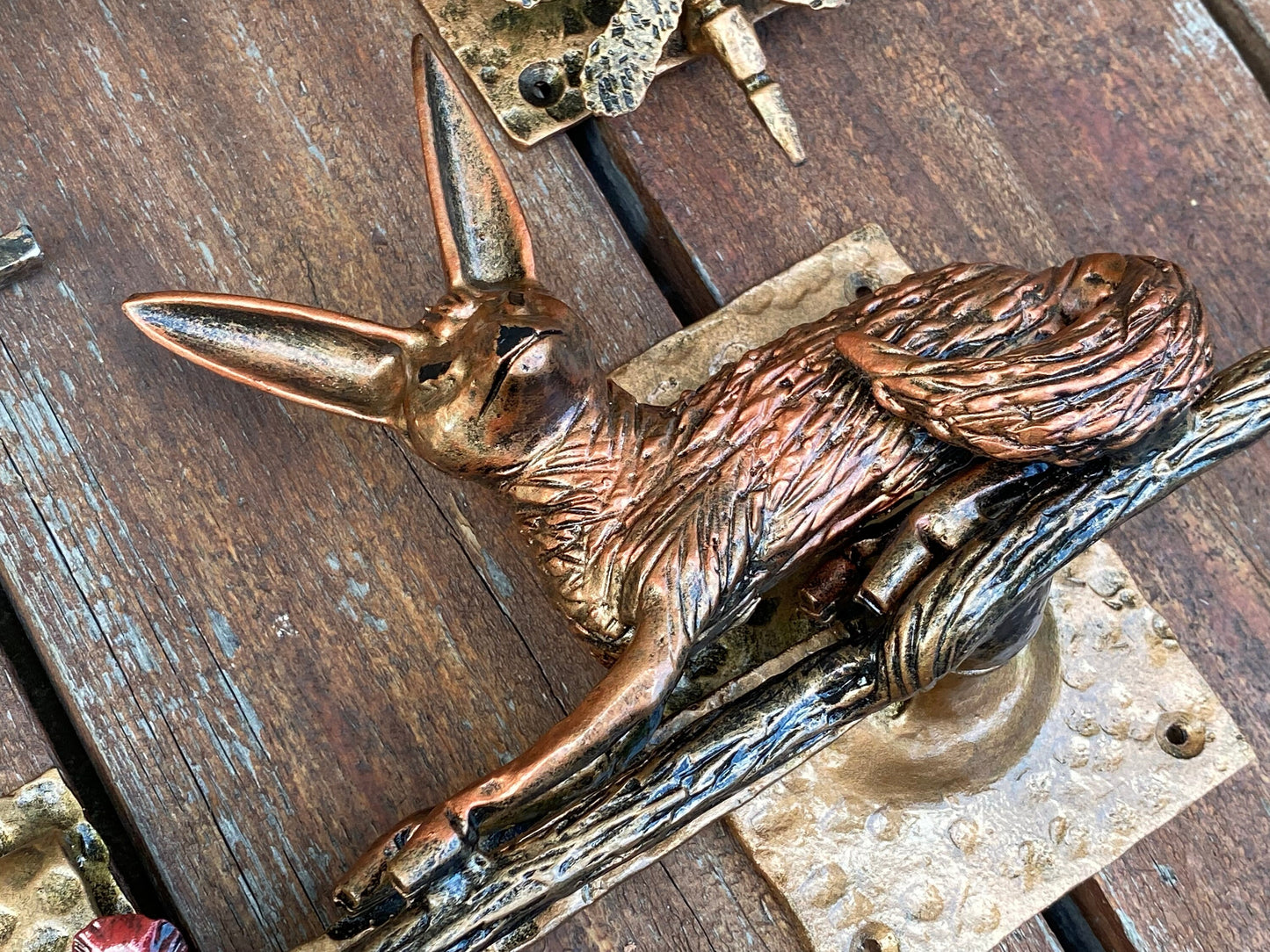 Turn drop bar latch, latch, door latch, fox, wild nature, bird, flower, birthday, door handle, gate latch, lock, Christmas, barn, animal