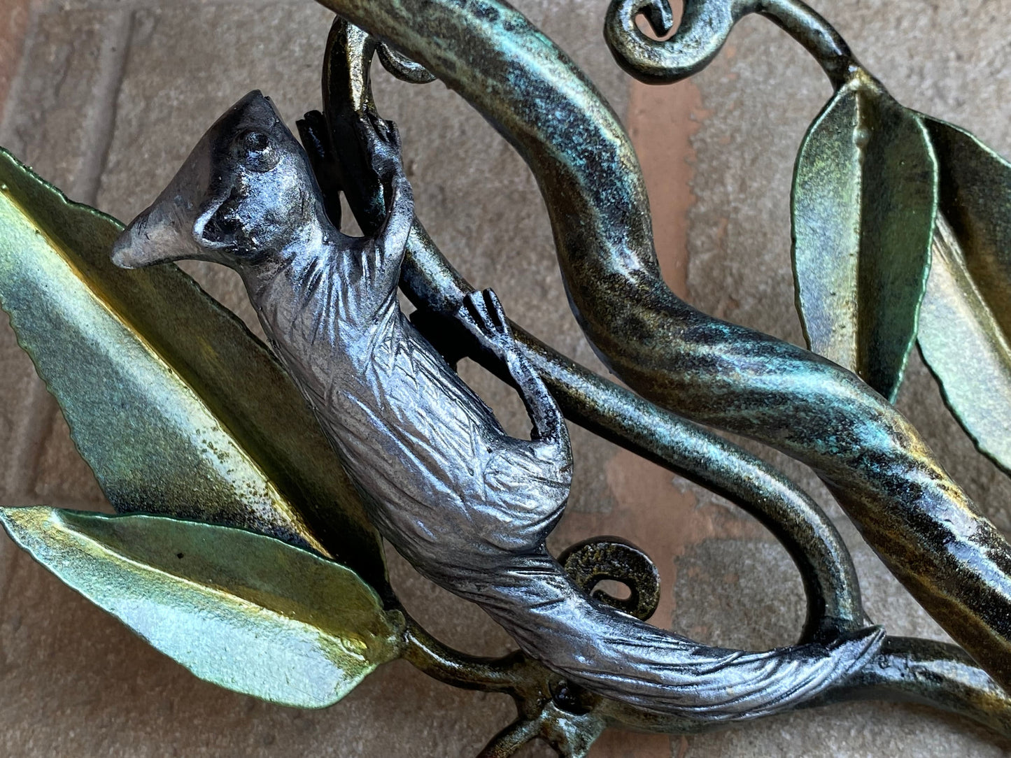 Door pull, Australia, sugar glider, eucalyptus, door, forest, wild nature, Christmas, animal, anniversary, iron gift, steel gift, renovation